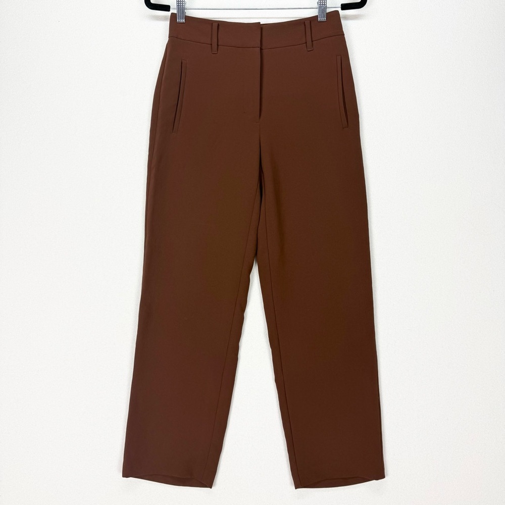 Aritzia Wilfred Cognac Brown Trouser Pants